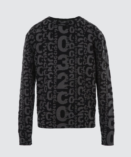 032c(ゼロスリーツーシー)の「ALLOVER 032C LOGO PRINTED PULLOVER HEAT SENS(Tシャツ/カットソー・メンズ・ブラック・MEDIUM/LARGE/X-LARGE)」の1枚目の写真