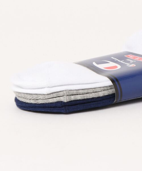 Champion（チャンピオン）の「【Champion】クォーター丈ソックス3足セット（ソックス/靴下・キッズ・オフホワイト・M/XL/L）」の2枚目の写真