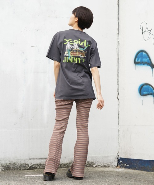 X-girl（エックスガール）の「X-girl × JIMMY’Z SAVE THE MERMAIDZ S/S TEE（Tシャツ/カットソー・レディース・チャコール/ライトパープル/ホワイト・XL/S/M/L）」の14枚目の写真