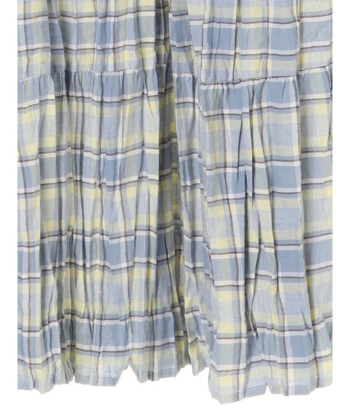 earth music&ecology（アースミュージックアンドエコロジー）の「【WEB限定】ワッシャーティアードスカート ＊（スカート・レディース・パープル/ネイビー/アイボリー/ドット/チェック・FREE）」の22枚目の写真