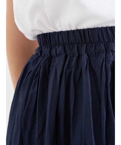 earth music&ecology（アースミュージックアンドエコロジー）の「【WEB限定】ワッシャーティアードスカート ＊（スカート・レディース・パープル/ネイビー/アイボリー/ドット/チェック・FREE）」の9枚目の写真