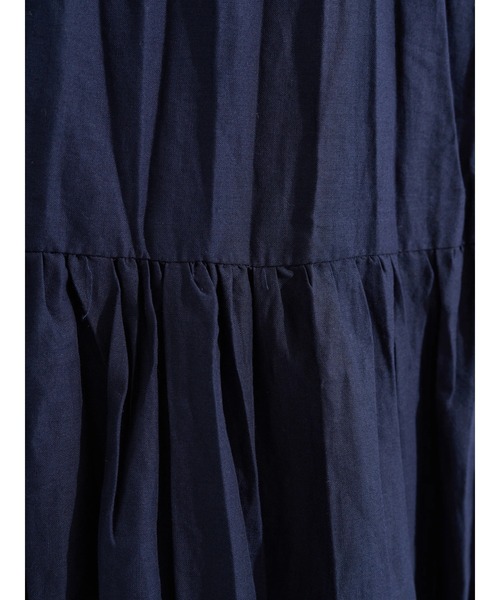 earth music&ecology（アースミュージックアンドエコロジー）の「【WEB限定】ワッシャーティアードスカート ＊（スカート・レディース・パープル/ネイビー/アイボリー/ドット/チェック・FREE）」の11枚目の写真