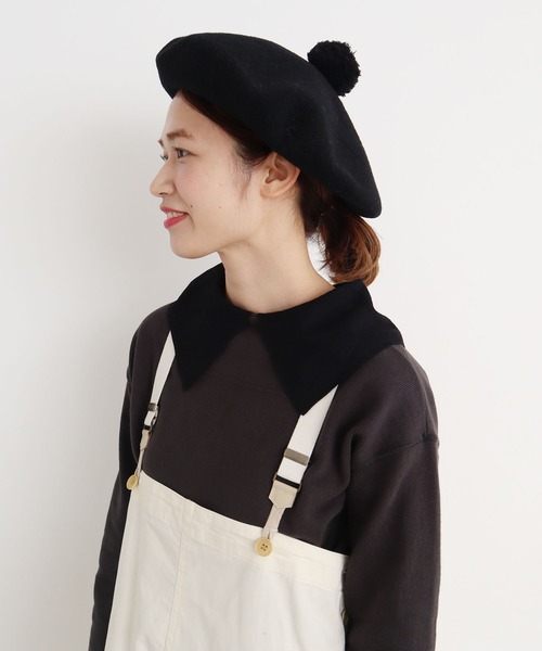 Malle（マル）の「△Malle　ベレー帽（ハンチング/ベレー帽・レディース・ブラック・FREE）」の13枚目の写真