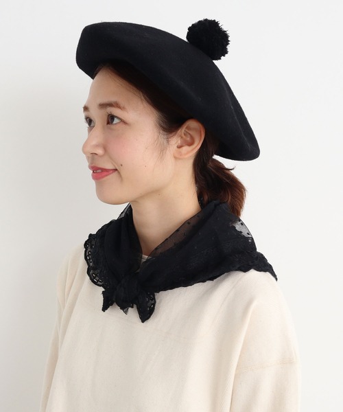 Malle（マル）の「△Malle　ベレー帽（ハンチング/ベレー帽・レディース・ブラック・FREE）」の11枚目の写真