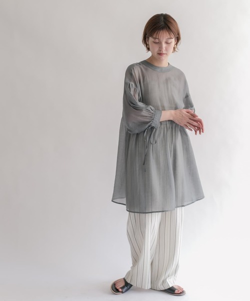 KBF（ケイビーエフ）の「2WAYリボンチュニック（シャツ/ブラウス・レディース・アイボリー/チャコールグレー/グレー系その他・ONE）」の15枚目の写真