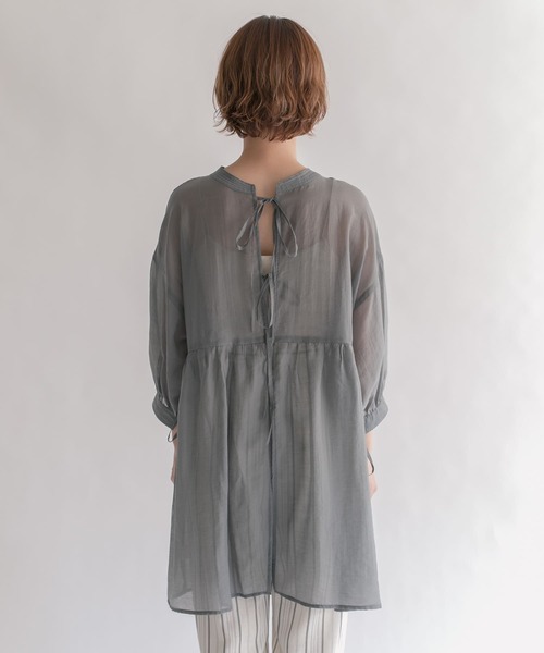 KBF（ケイビーエフ）の「2WAYリボンチュニック（シャツ/ブラウス・レディース・アイボリー/チャコールグレー/グレー系その他・ONE）」の19枚目の写真