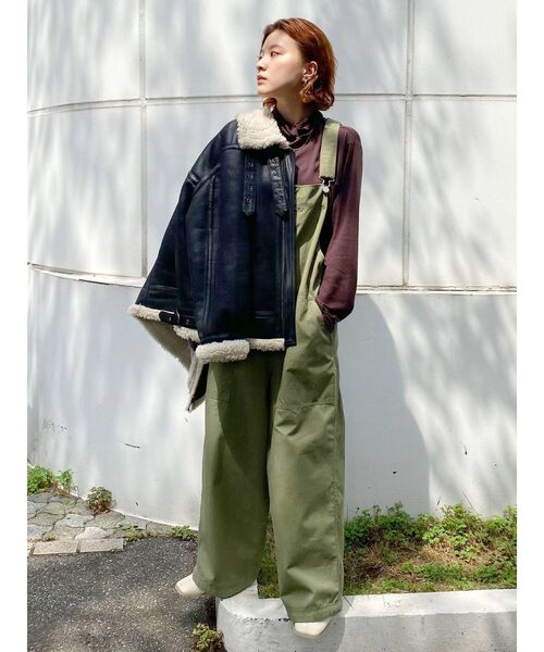 Ungrid（アングリッド）の「フェイクムートンボアブルゾン ( ボンバージャケット )（ブルゾン・レディース・ブラック/ダークブラウン・SMALL/MEDIUM）」の11枚目の写真