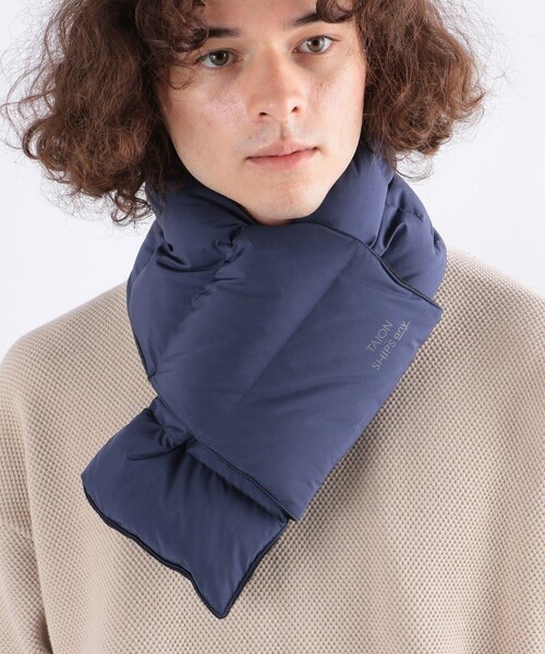 TAION（タイオン）の「【SHIPS any別注】TAION: ユニセックス ステッチレス ダウン マフラー◇（マフラー・メンズ・ブラック/ベージュ/オリーブ/ネイビー/ダークブルー/ブラック系その他/グレー・ONE SIZE）」の17枚目の写真