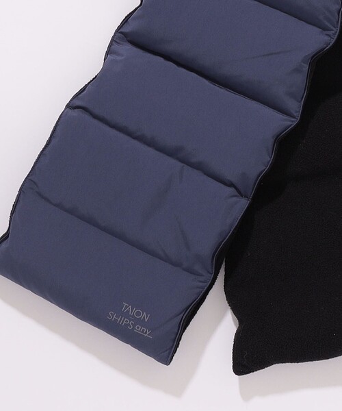 TAION（タイオン）の「【SHIPS any別注】TAION: ユニセックス ステッチレス ダウン マフラー◇（マフラー・メンズ・ブラック/ベージュ/オリーブ/ネイビー/ダークブルー/ブラック系その他/グレー・ONE SIZE）」の16枚目の写真