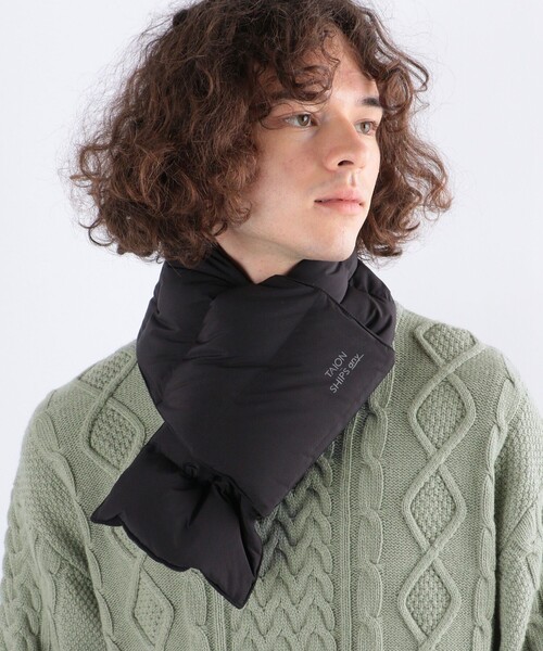 TAION（タイオン）の「【SHIPS any別注】TAION: ユニセックス ステッチレス ダウン マフラー◇（マフラー・メンズ・ブラック/ベージュ/オリーブ/ネイビー/ダークブルー/ブラック系その他/グレー・ONE SIZE）」の12枚目の写真