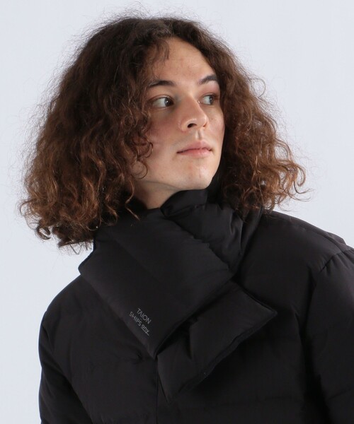 TAION（タイオン）の「【SHIPS any別注】TAION: ユニセックス ステッチレス ダウン マフラー◇（マフラー・メンズ・ブラック/ベージュ/オリーブ/ネイビー/ダークブルー/ブラック系その他/グレー・ONE SIZE）」の10枚目の写真