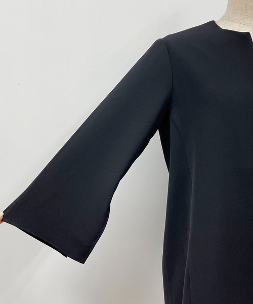 PICCIN(ピッチン)の「7分袖パールブラウス(シャツ/ブラウス・レディース・ブラック/オフホワイト・M)」の12枚目の写真