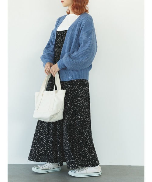 SLURR（スラ―）の「【マシンウォッシャブル】ケーブルカシュクールカーディガン（カーディガン/ボレロ・レディース・ピンク/ブルー系その他7/アイボリー・FREE）」の19枚目の写真