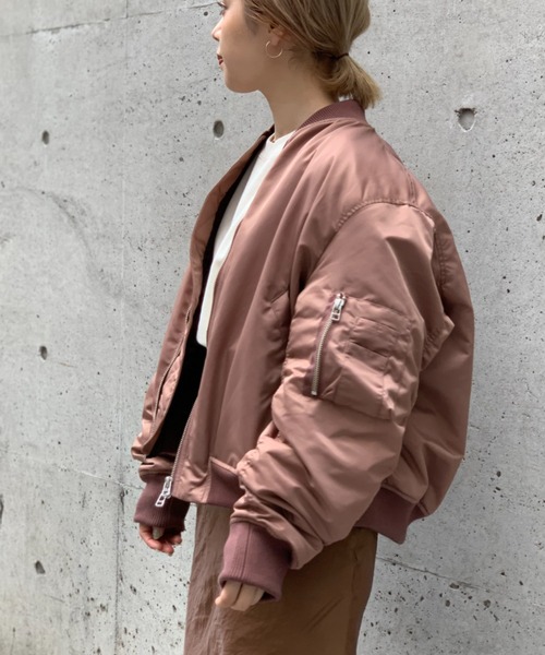 CIAOPANIC（チャオパニック）の「MA-1ブルゾン（MA-1・レディース・ブラック/カーキ/ブロンズ・FREE）」の3枚目の写真