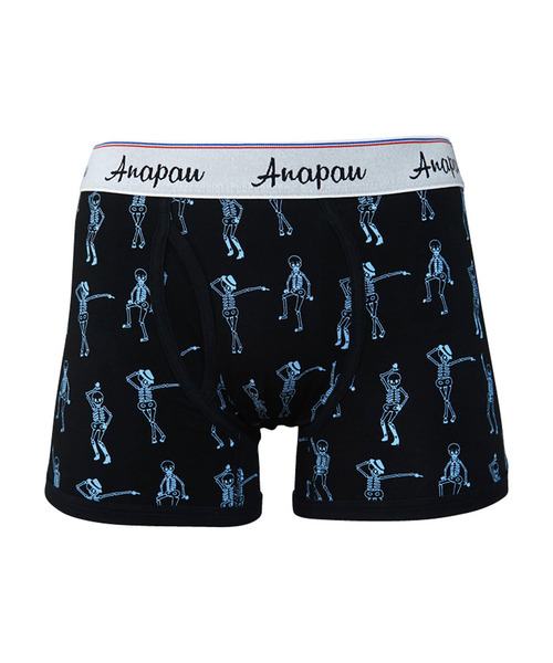 anapau(アナパウ)の「<anapau/アナパウ> ボクサーパンツ(ボクサーパンツ・メンズ・ブラック/ネイビー/オレンジ/ミント/ピンク/ライトベージュ/オレンジ系その他/インディゴブルー/オートミール/ターコイズブルー/オレンジ系その他2/ダークブルー/ブラック×ホワイト/ブルー/イエロー/アイボリー/ベージュ系その他/ターコイズブルー系/グレイッシュベージュ/ピンク系その他/ライトピンク/イエロー系その他/ライトグレー/グレー/テラコッタ/グリーン/ベージュ/ピンク系その他2/マスタード/ターコイズブルー系2・L/M)」の2枚目の写真