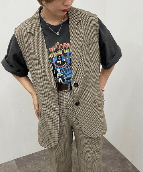 apres jour mignon（アプレジュールミニョン）の「チェックジレジャケット【SETUP可能】【ZOZOTOWN限定アイテム】（ベスト・レディース・ブラウン系その他/その他/ベージュ・フリー/X-LARGE）」の21枚目の写真