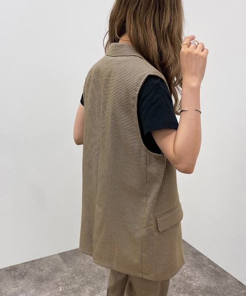 apres jour mignon（アプレジュールミニョン）の「チェックジレジャケット【SETUP可能】【ZOZOTOWN限定アイテム】（ベスト・レディース・ブラウン系その他/その他/ベージュ・フリー/X-LARGE）」の14枚目の写真