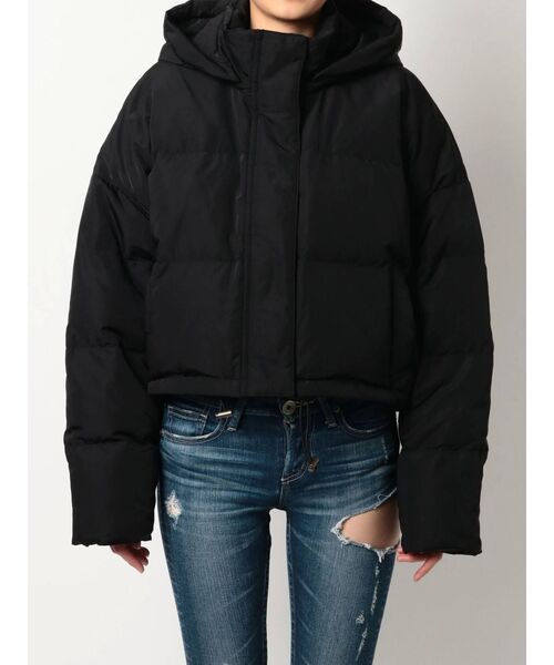 GYDA 黒ダウン ジェイダ GYDA GYGYembroidery ダウンコート （O.WHT