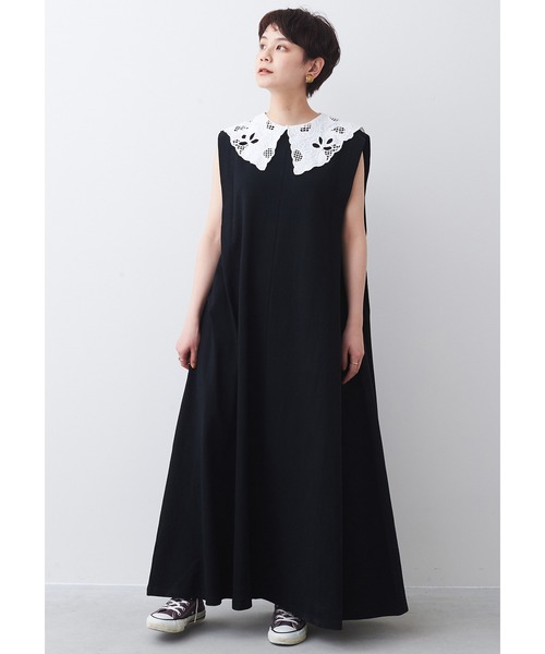 MEDE19F(メデジュウキュウ)の「MEDE19F 刺しゅうレースつけ衿(付け襟・レディース・ホワイト/ブラック・ONE SIZE)」の12枚目の写真