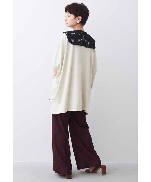 MEDE19F(メデジュウキュウ)の「MEDE19F 刺しゅうレースつけ衿(付け襟・レディース・ホワイト/ブラック・ONE SIZE)」の8枚目の写真