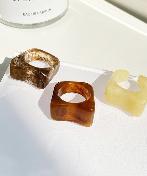 juweel（ユウェル）の「スクエア マーブル アクリルリング（リング・レディース・A/B/C/D/E/F/G・FREE）」の9枚目の写真