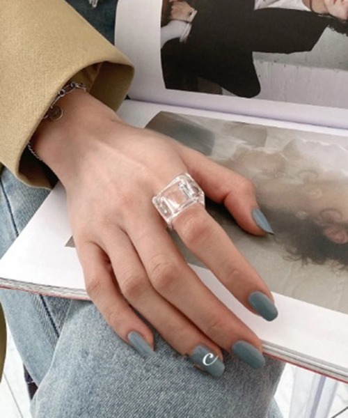 juweel（ユウェル）の「スクエア マーブル アクリルリング（リング・レディース・A/B/C/D/E/F/G・FREE）」の11枚目の写真