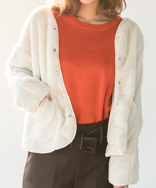 フェイクファーカーディガン カーディガン ボレロ Cookie Chocolate クッキーチョコレート のファッション通販 Zozotown