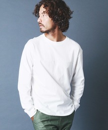 CTN OPEN/END SWICH PANEL C/N L/S コットン オープンエンド 切り替え クルーネック ロングスリーブ