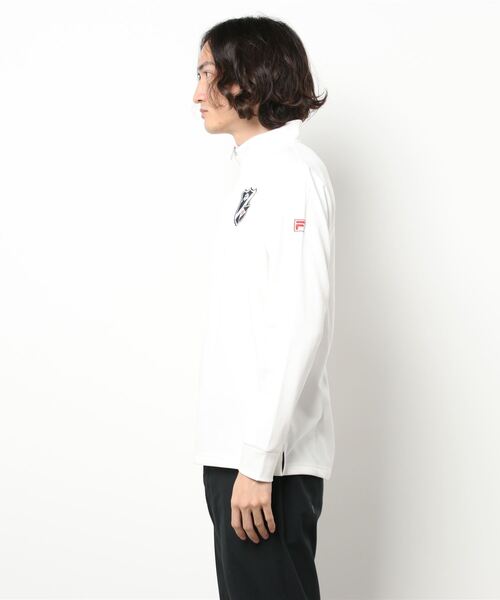 FILA(フィラ)の「【FILA GOLF/フィラゴルフ】ワッペンロゴ ハーフジップ ストレッチ ロンT/UVカット/保温(Tシャツ/カットソー・メンズ・オフホワイト/ブラック/ネイビー・LL/M/L/3L)」の12枚目の写真