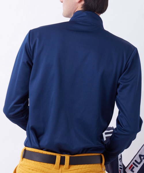 FILA(フィラ)の「【FILA GOLF/フィラゴルフ】ワッペンロゴ ハーフジップ ストレッチ ロンT/UVカット/保温(Tシャツ/カットソー・メンズ・オフホワイト/ブラック/ネイビー・LL/M/L/3L)」の9枚目の写真