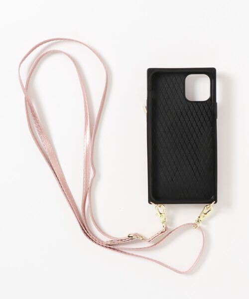 Lace Ladies(レースレディース)の「カード収納 コインケース レザー調 ストラップ付 ファスナーポケット付き スマホケース(スマホケース/カバー・レディース・ピンク/レッド/ブラック・I/C/G/B/A/D/H/F/E/J/K/Q/P/O/R/V/W/T/U)」の5枚目の写真