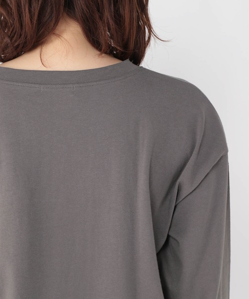 studio CLIP（スタディオクリップ）の「レイヤードロングTシャツ（Tシャツ/カットソー・レディース・スモーク/オフホワイト/アイボリー・MEDIUM/LARGE）」の16枚目の写真