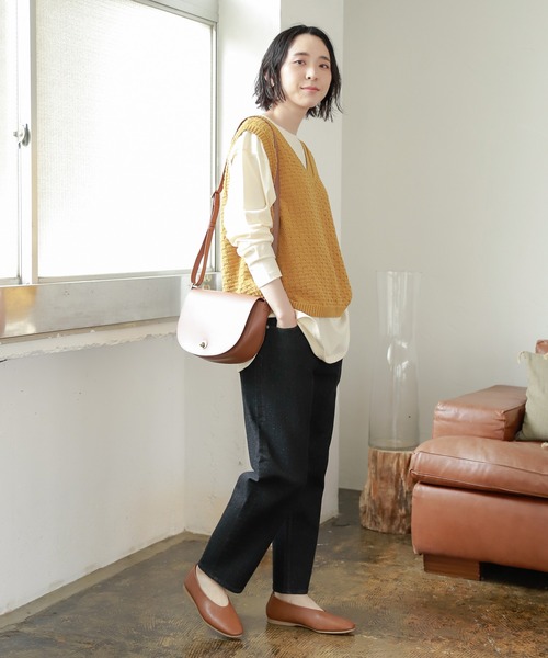 studio CLIP（スタディオクリップ）の「レイヤードロングTシャツ（Tシャツ/カットソー・レディース・スモーク/オフホワイト/アイボリー・MEDIUM/LARGE）」の7枚目の写真