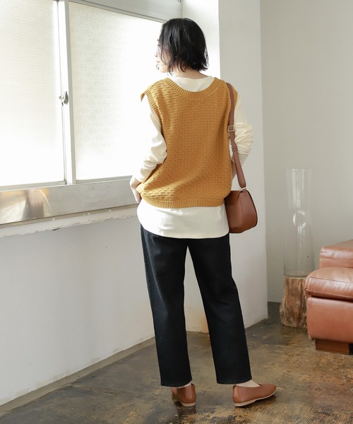 studio CLIP（スタディオクリップ）の「レイヤードロングTシャツ（Tシャツ/カットソー・レディース・スモーク/オフホワイト/アイボリー・MEDIUM/LARGE）」の13枚目の写真