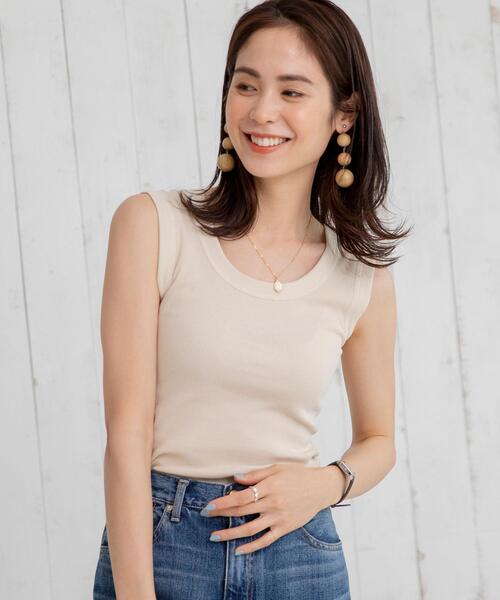 coen(コーエン)の「テレコノースリーブタンクトップ2(タンクトップ・レディース・ダークブラウン/ライラック/ナチュラル/ブラック・L/M)」の17枚目の写真