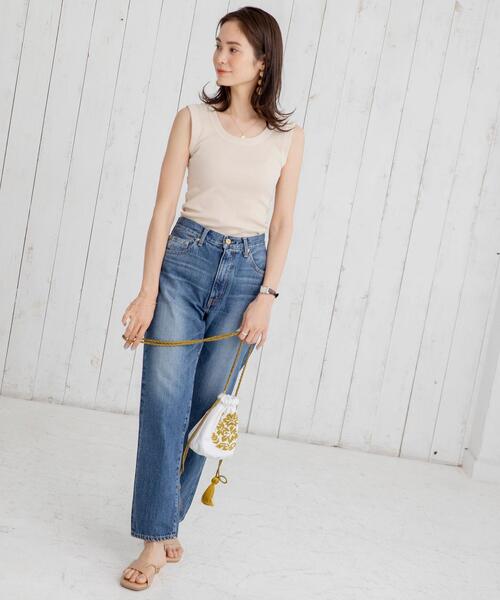 coen(コーエン)の「テレコノースリーブタンクトップ2(タンクトップ・レディース・ダークブラウン/ライラック/ナチュラル/ブラック・L/M)」の18枚目の写真