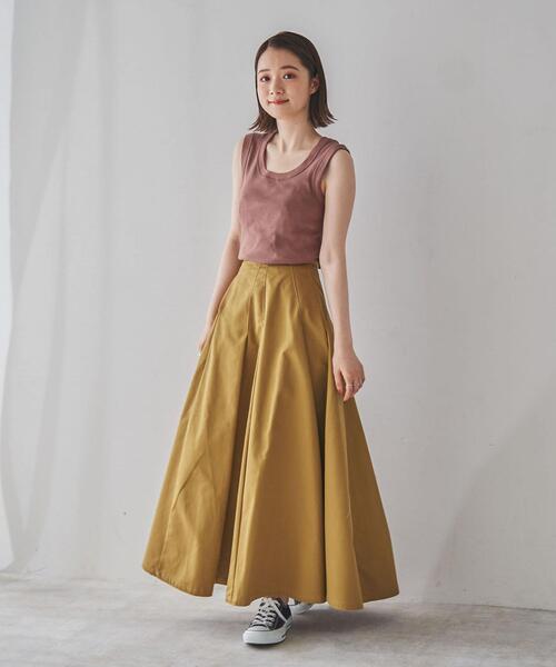 coen(コーエン)の「テレコノースリーブタンクトップ2(タンクトップ・レディース・ダークブラウン/ライラック/ナチュラル/ブラック・L/M)」の10枚目の写真