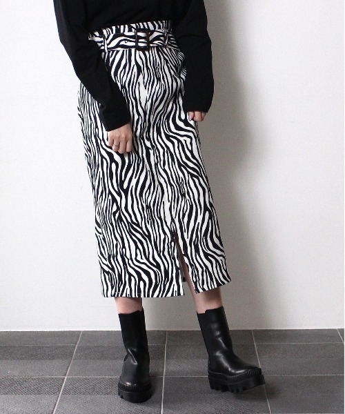 one way（ワンウェイ）の「【oneway】ベルト付きミディアムタイトスカート（スカート・レディース・ブラック系その他2/ブラック系その他/ブラック/ライトグリーン・FREE）」の11枚目の写真