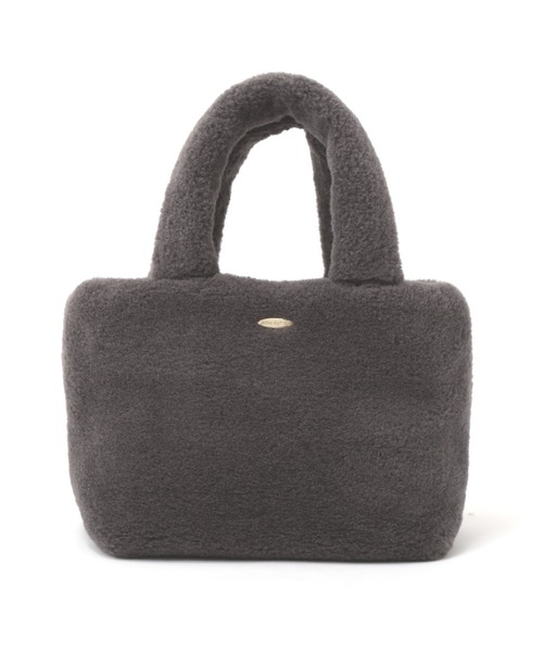 NATURAL BEAUTY BASIC（ナチュラルビューティーベーシック）の「フェイクボアトート（トートバッグ・レディース・グレー系その他/オフホワイト/ピンク・ﾌﾘ-）」の3枚目の写真