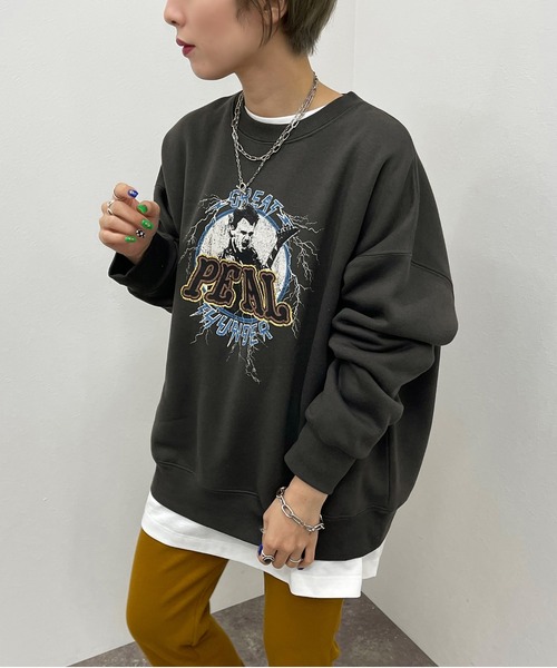 apres jour mignon(アプレジュールミニョン)の「アソートヴィンテージスウェット【ZOZOTOWN限定アイテム】(スウェット・レディース・ブラック系その他/ブラック/ダークグリーン/ブラック系その他2/その他/ダークブルー/クリーム/ボルドー/ライトベージュ/ナチュラル/チャコールグレー・X-LARGE/フリー)」の4枚目の写真