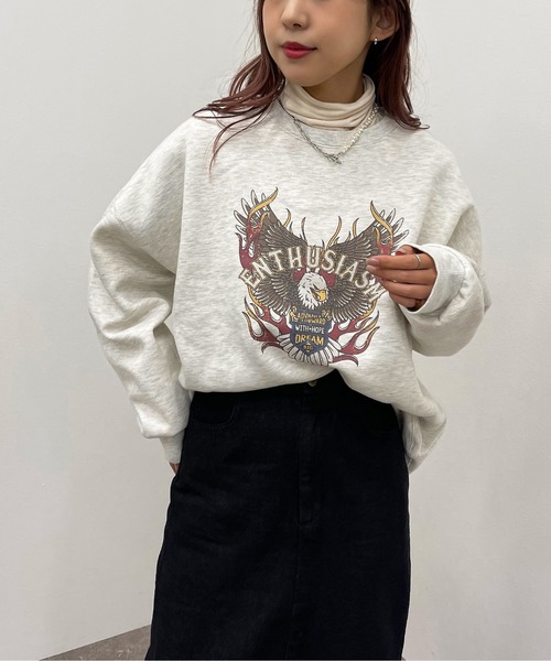 apres jour mignon(アプレジュールミニョン)の「アソートヴィンテージスウェット【ZOZOTOWN限定アイテム】(スウェット・レディース・ブラック系その他/ブラック/ダークグリーン/ブラック系その他2/その他/ダークブルー/クリーム/ボルドー/ライトベージュ/ナチュラル/チャコールグレー・X-LARGE/フリー)」の11枚目の写真