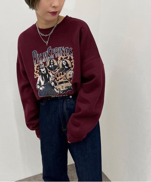 apres jour mignon(アプレジュールミニョン)の「アソートヴィンテージスウェット【ZOZOTOWN限定アイテム】(スウェット・レディース・ブラック系その他/ブラック/ダークグリーン/ブラック系その他2/その他/ダークブルー/クリーム/ボルドー/ライトベージュ/ナチュラル/チャコールグレー・X-LARGE/フリー)」の10枚目の写真