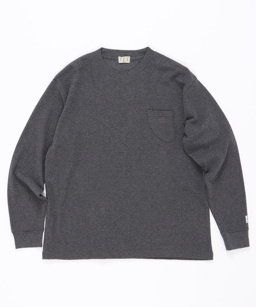The Endless Summer(エンドレスサマー)の「TES LOOSE FIT SURF KNIT LONG SLEEVE TEE / ロンT(Tシャツ/カットソー・メンズ・ネイビー/キナリ/チャコール・SMALL/MEDIUM/LARGE/X-LARGE)」の4枚目の写真