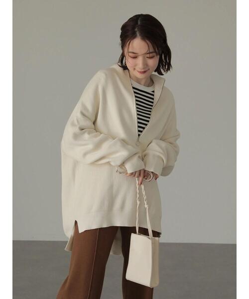 AMERICAN HOLIC(アメリカンホリック)の「ハーフZIPニットプルオーバー(ニット/セーター・レディース・ブラック/アイボリー・M/L)」の16枚目の写真