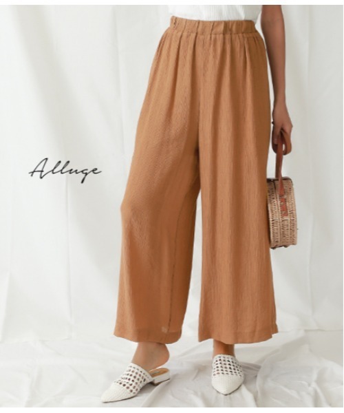 Alluge(アルージュ)の「楊柳スカーチョフレアパンツ(その他パンツ・レディース・キャメル・FREE)」の1枚目の写真