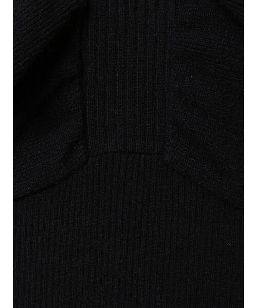 MERCURYDUO（マーキュリーデュオ）の「オフショル2WAYラッフルニットワンピース（ワンピース・レディース・ブラック/ブラウン/ベージュ/ブルー・FREE）」の14枚目の写真