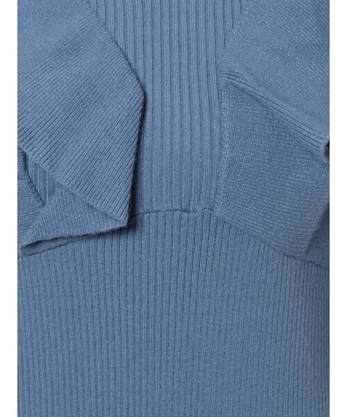 MERCURYDUO（マーキュリーデュオ）の「オフショル2WAYラッフルニットワンピース（ワンピース・レディース・ブラック/ブラウン/ベージュ/ブルー・FREE）」の19枚目の写真