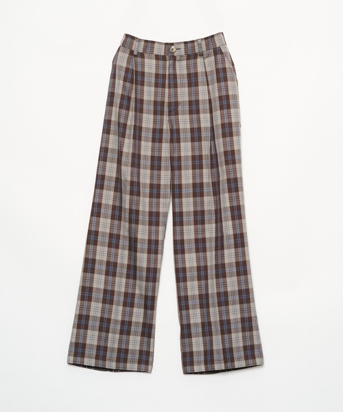 AS KNOW AS PINKY（アズノゥアズピンキー）の「チェックまとってスラックスパンツ（スラックス・レディース・ブラウン系/グリーン系/レッド系・FREE）」の16枚目の写真