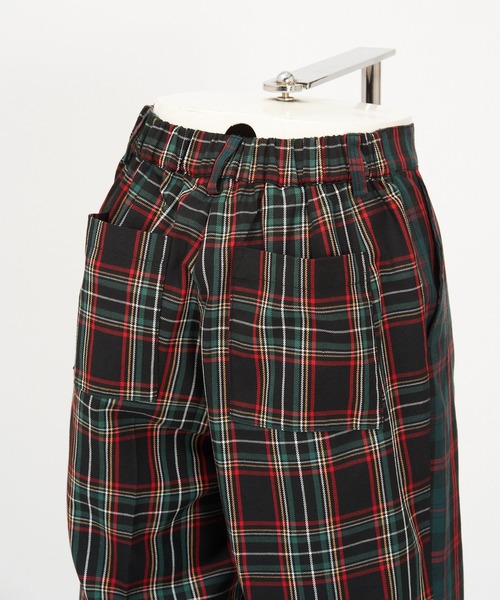 AS KNOW AS PINKY（アズノゥアズピンキー）の「チェックまとってスラックスパンツ（スラックス・レディース・ブラウン系/グリーン系/レッド系・FREE）」の11枚目の写真