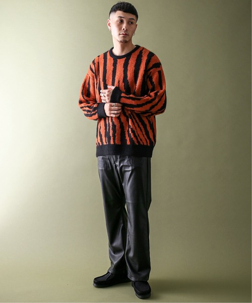 JOINT WORKS（ジョイントワークス）の「MOHAIR MIX ZEBRA ニットプルオーバー（ニット/セーター・メンズ・ブラック/ネイビー/オレンジ・MEDIUM/LARGE）」の10枚目の写真